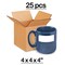 25 pcs Corrugated Kraft Shipping Boxes for Packaging Durable 4 x 4 x 4 Inch